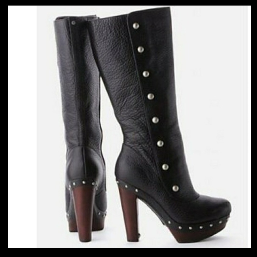 Ugg platform leather studded boots